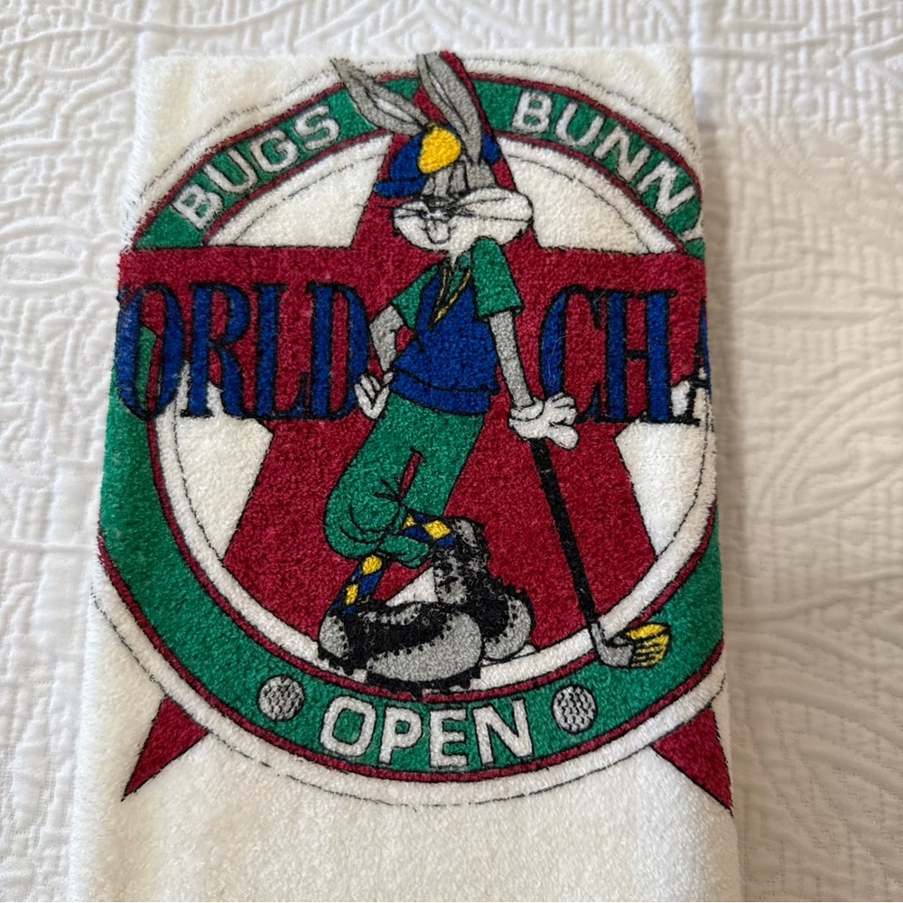 VTG 1992‎ Cannon Brand New Thick & Soft Golf Bag Towel Bugs Bunny World Champ